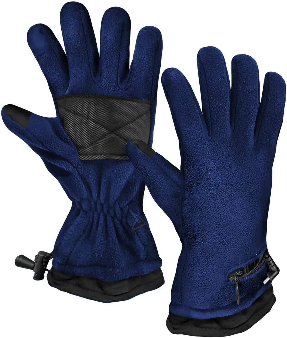 ActionHeat AA Battery Operated Heated Gloves for Men, Women - Weather Resistant Hand Warming Fleece Gloves w/Built-in Heating Panels for Winter, Snow Camping, Hiking, Arthritis