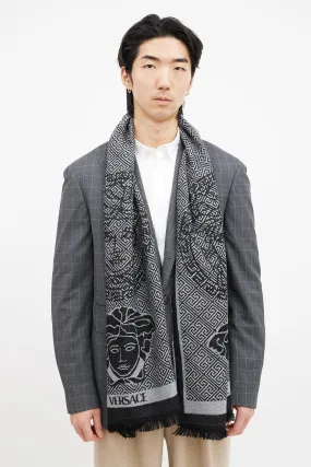 Black & Grey Logo Scarf