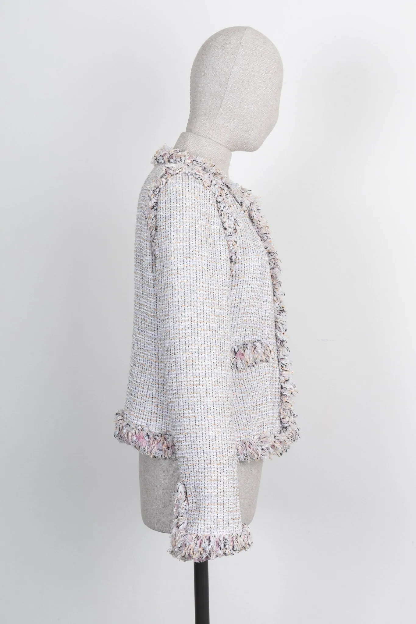 CHANEL 2004 Fringed Tweed Jacket