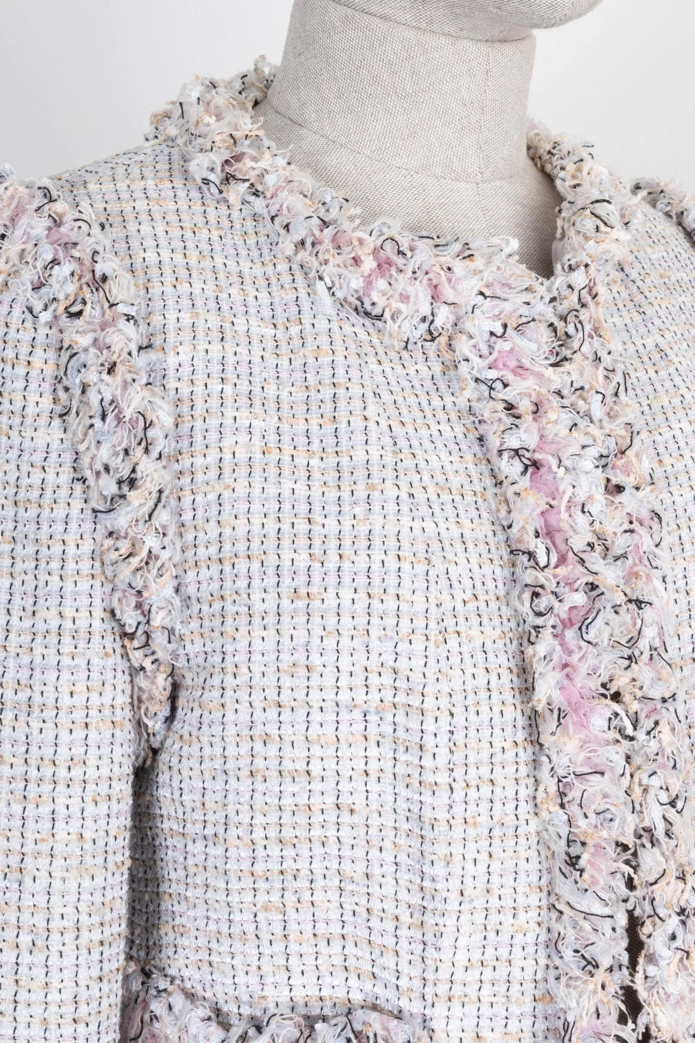 CHANEL 2004 Fringed Tweed Jacket
