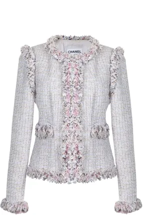 CHANEL 2004 Fringed Tweed Jacket