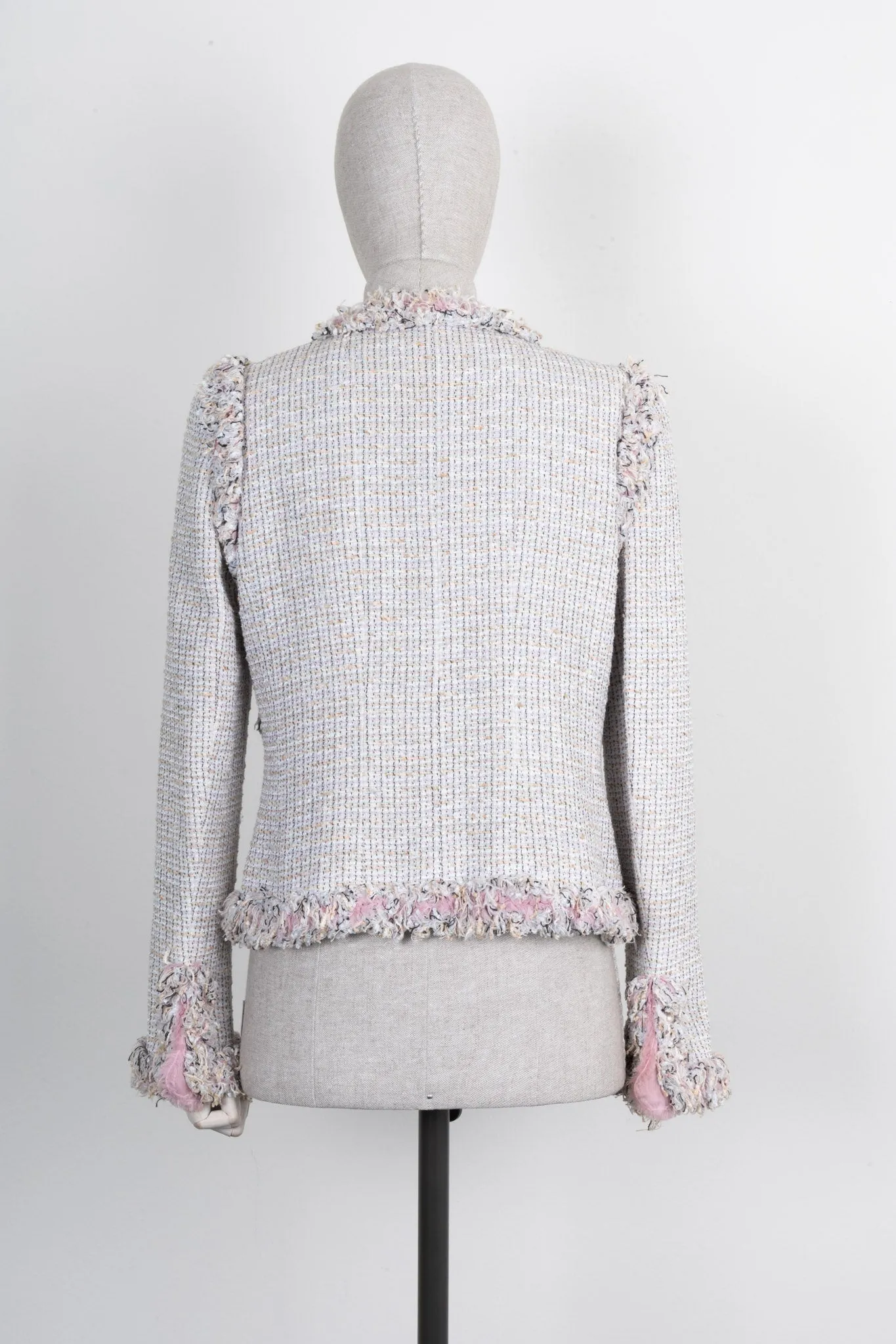 CHANEL 2004 Fringed Tweed Jacket