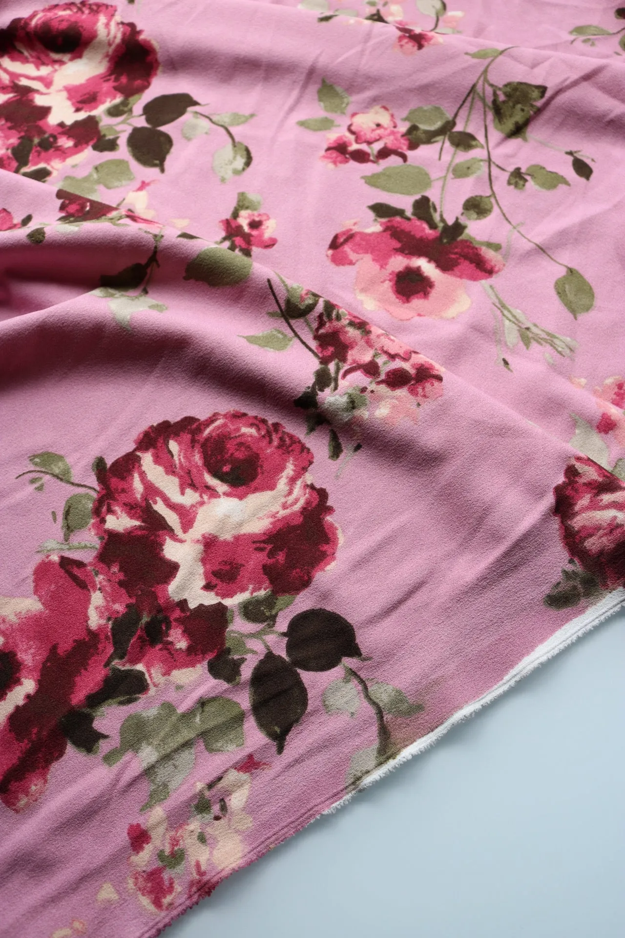 Faith Floral on Dusty Rose Techno Crepe