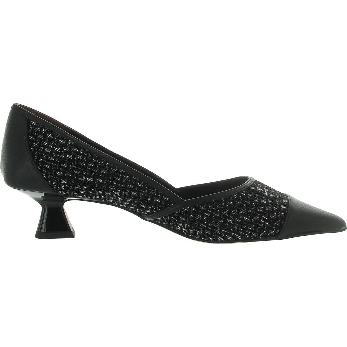 Franco Sarto Womens Darcy Leather Pointed Toe Kitten Heels