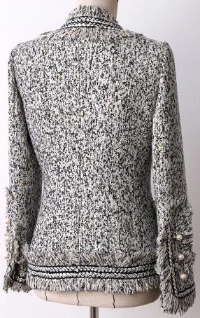 Fringed Tweed Jacket