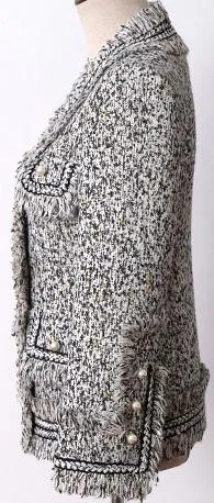 Fringed Tweed Jacket