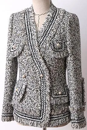 Fringed Tweed Jacket