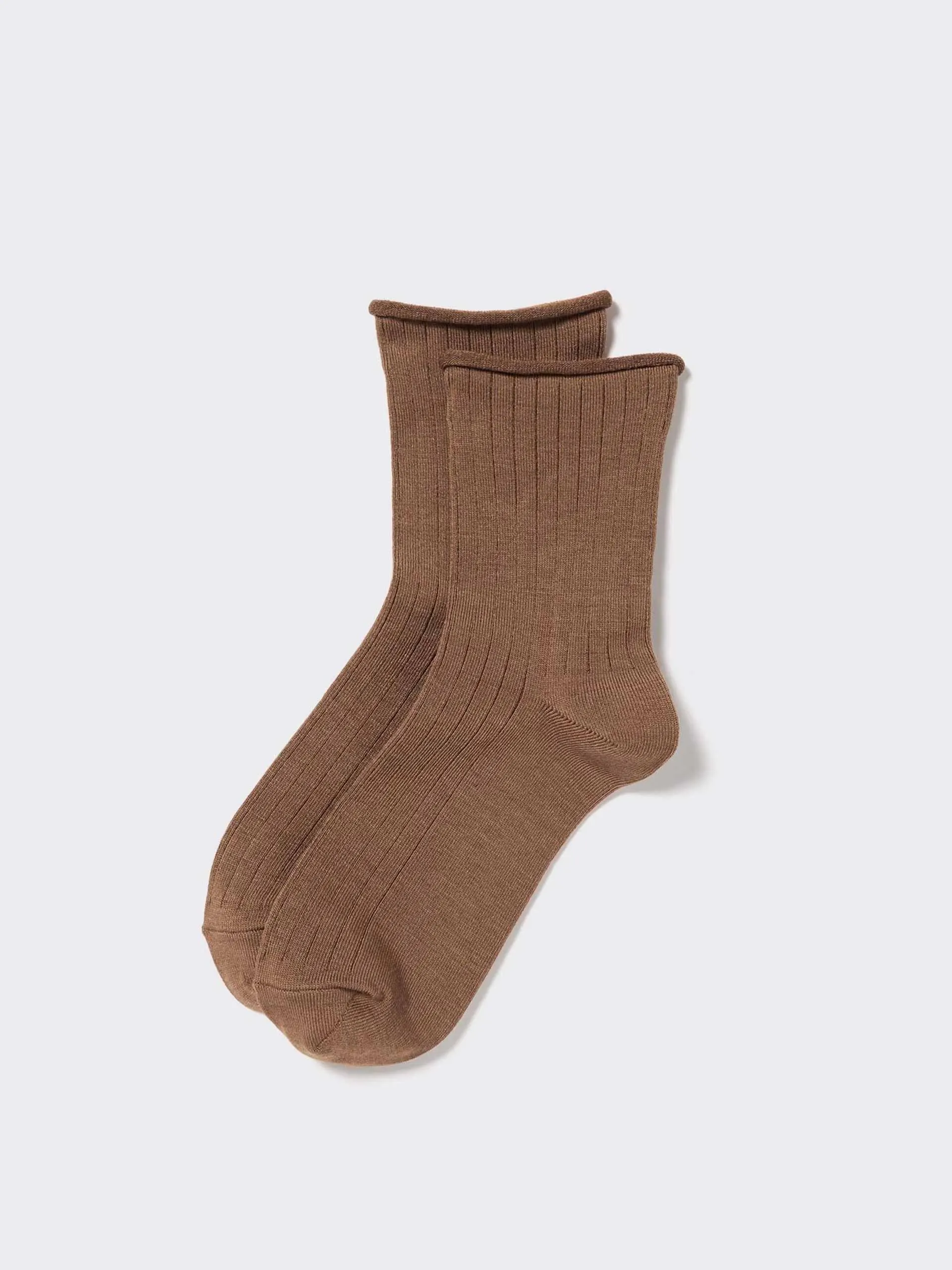 HEATTECH crew-top roll thermal socks