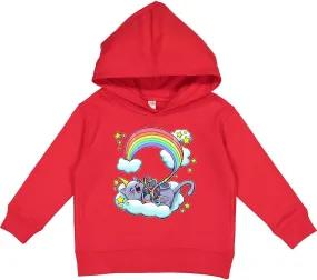 inktastic Unicorn Kitten with Rainbow Yarn Toddler Hoodie