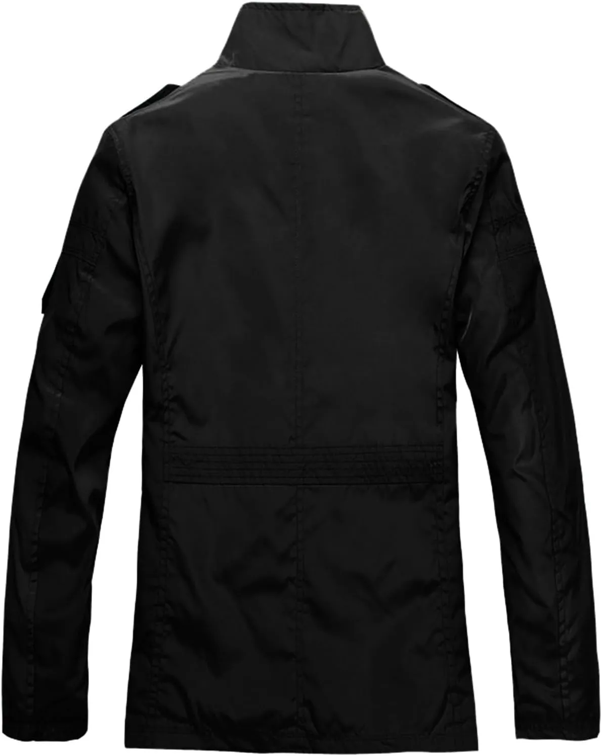 Jackets for Men Winter Fit Standing Collar Multi Pocket Windbreaker Casual Jacket Coat Trench Coat for Men Long