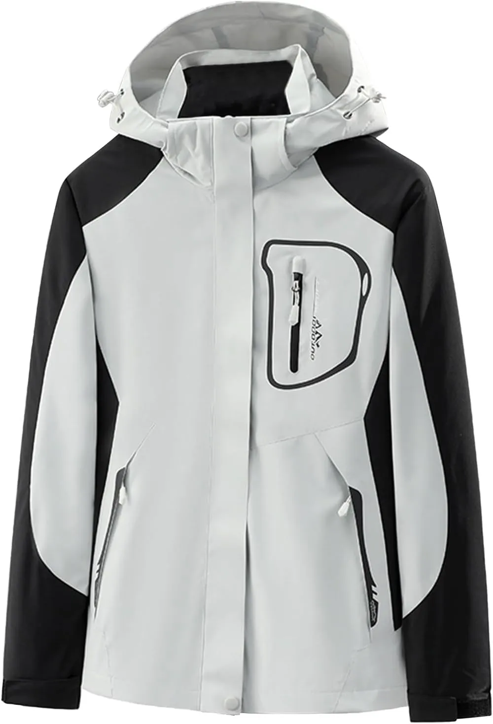 jsaierl 3 in 1 Jackets with Zipper Pockets & Detachable Hood- Boys & Girls Waterproof Rain Jacket, Outdoor Fleece Lined Coat