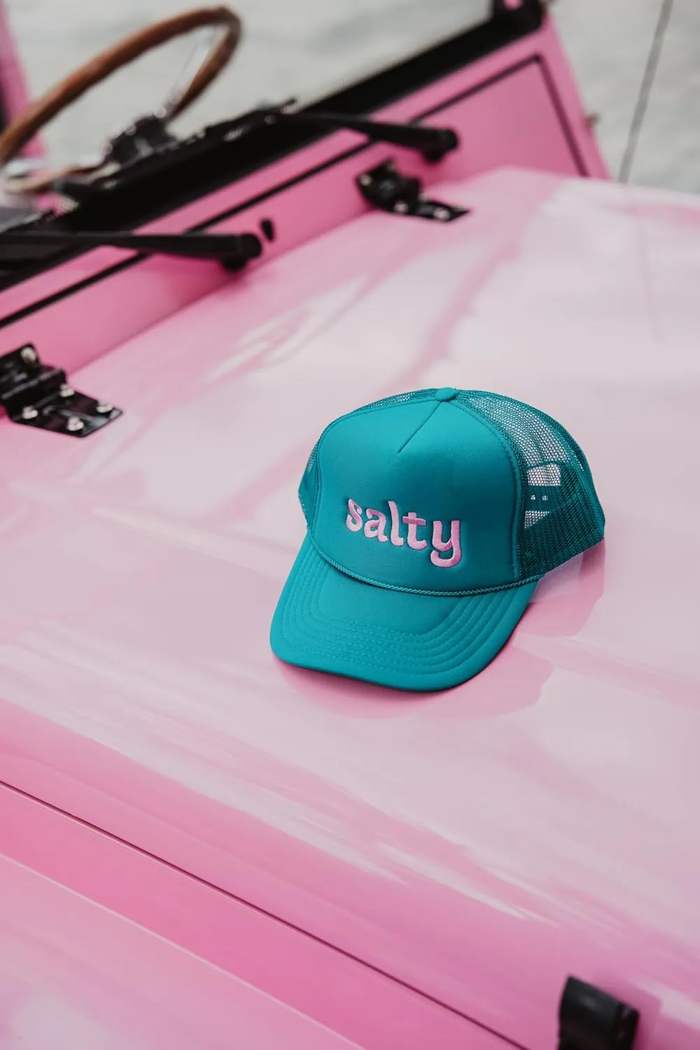 KATYDID Salty Foam Trucker Hat - Adjustable Trucker Hat with Mesh Netting - Fully Embroidered Trucker Hat for Women