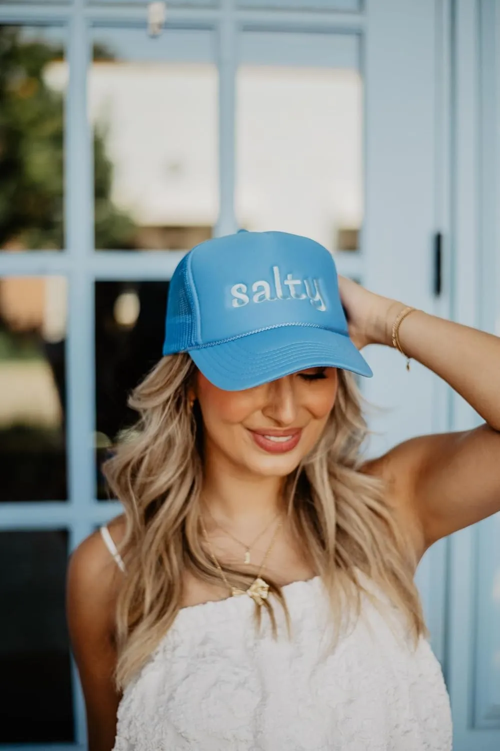 KATYDID Salty Foam Trucker Hat - Adjustable Trucker Hat with Mesh Netting - Fully Embroidered Trucker Hat for Women