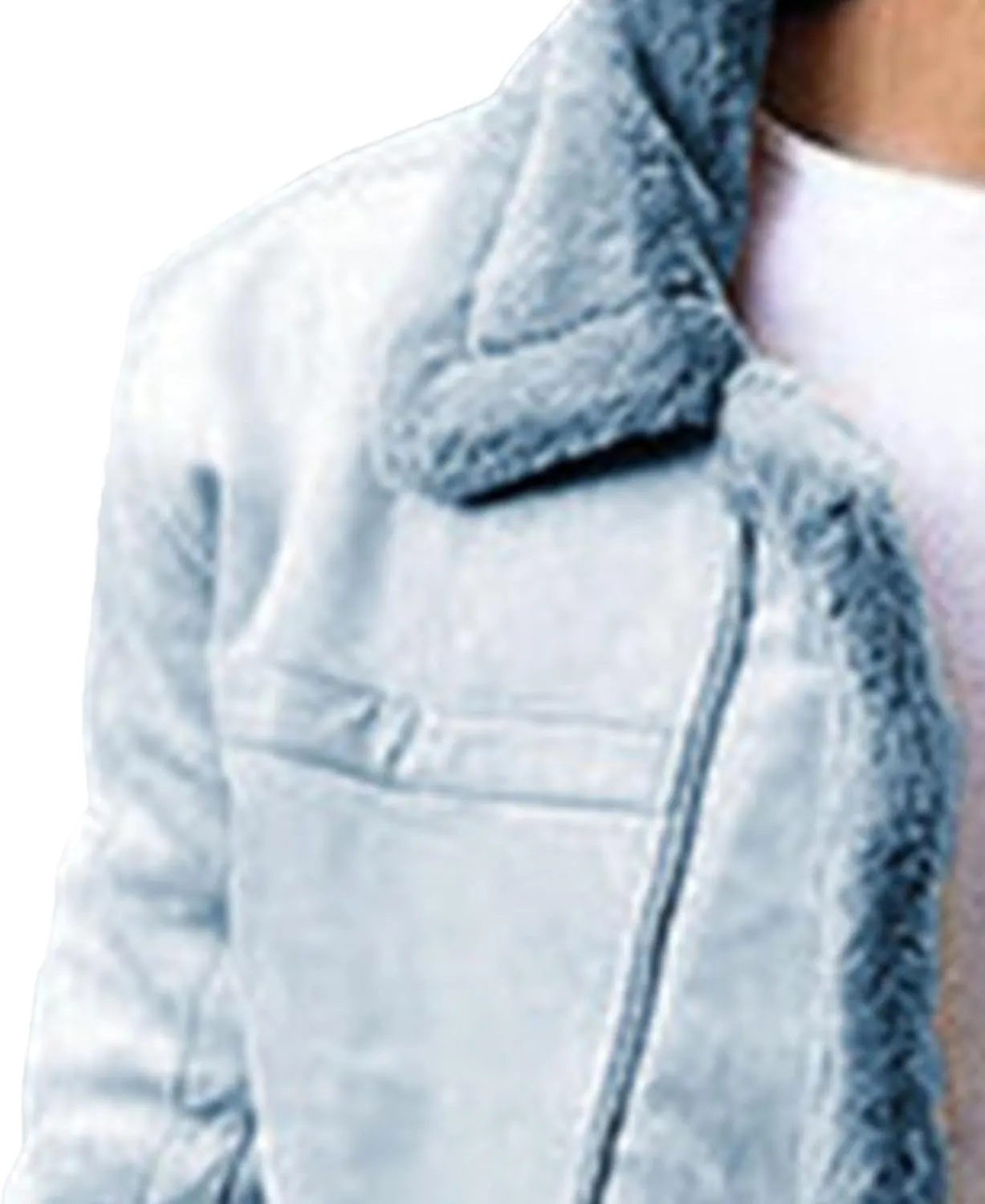 Men's Fleece-Lined Thermal Winter Coats Zipper Fur Collar Thicken Sherpa Jacket Windproof Outdoor Cotton Jackets