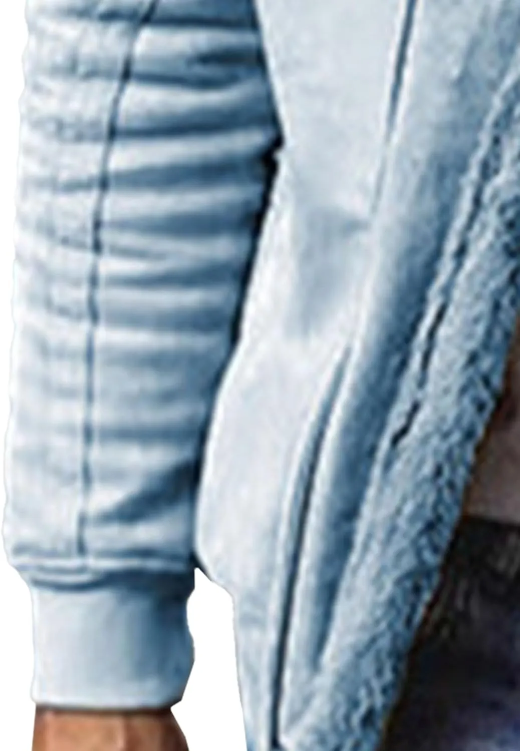 Men's Fleece-Lined Thermal Winter Coats Zipper Fur Collar Thicken Sherpa Jacket Windproof Outdoor Cotton Jackets