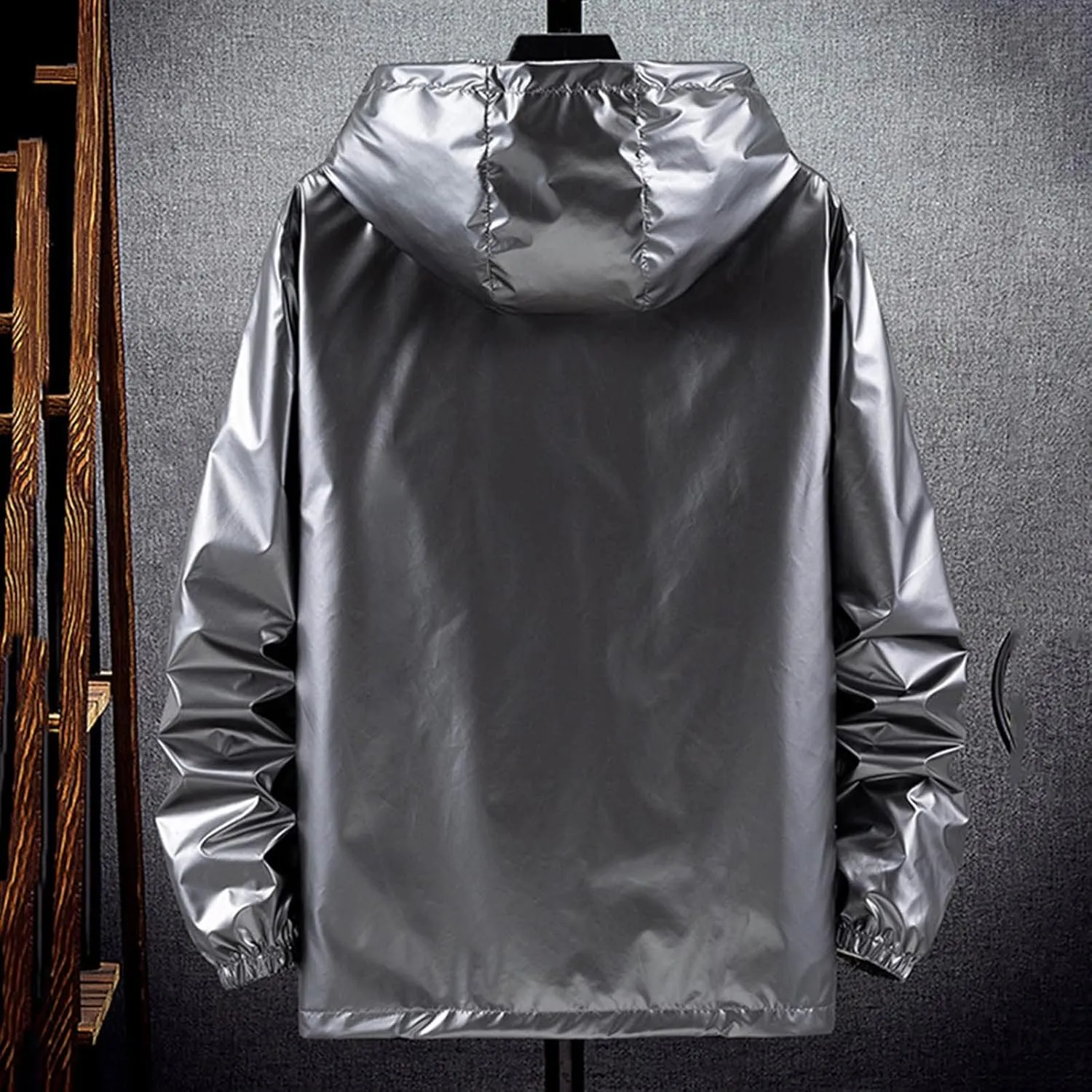 MIDOO Mens Ski Jacket Waterproof Insulated Warm Lined Wool Shirt Jacket Winter Heavyweight Thick Jacket Classic Lapel Jacket