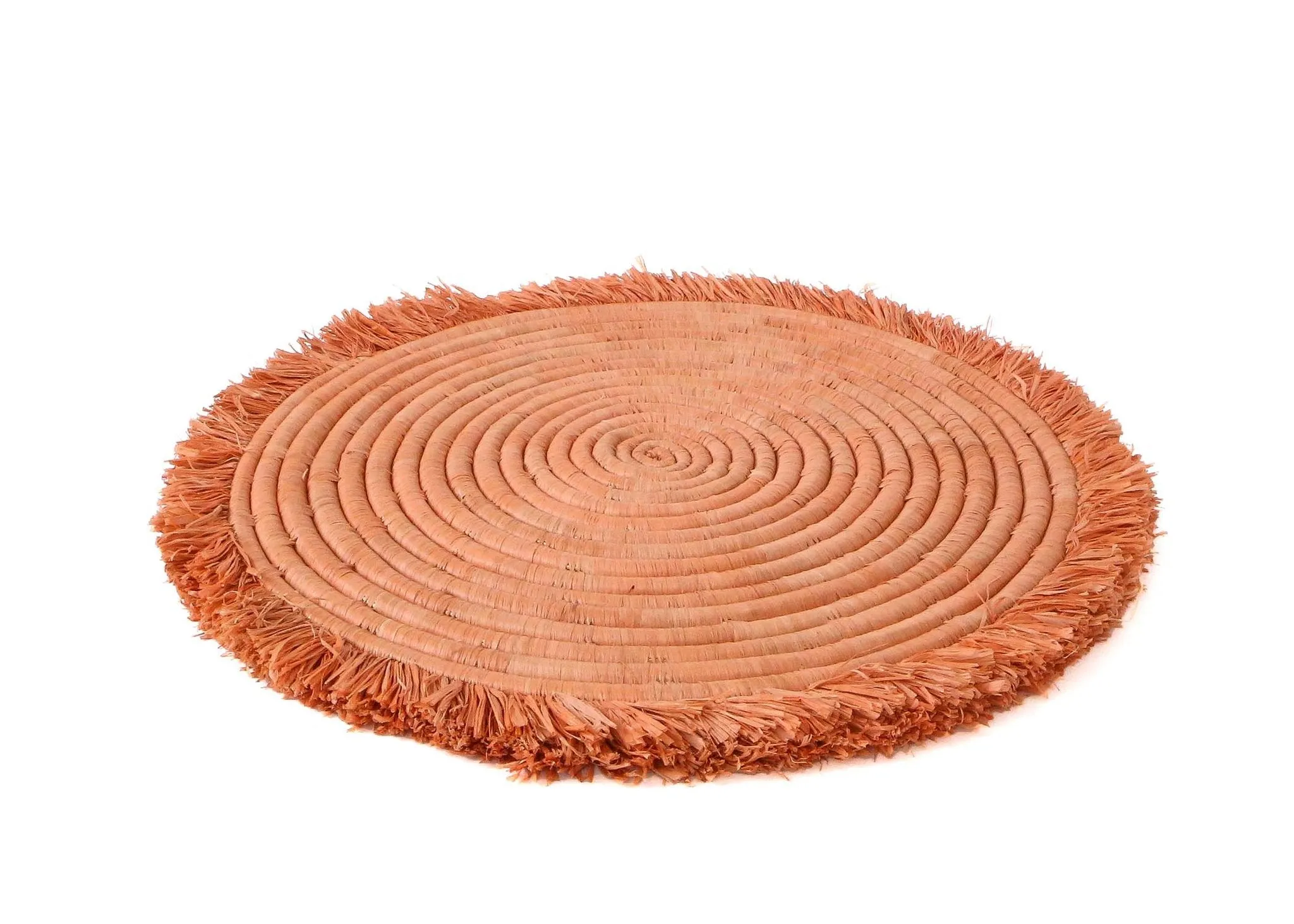 Peach Fringed Charger 15"
