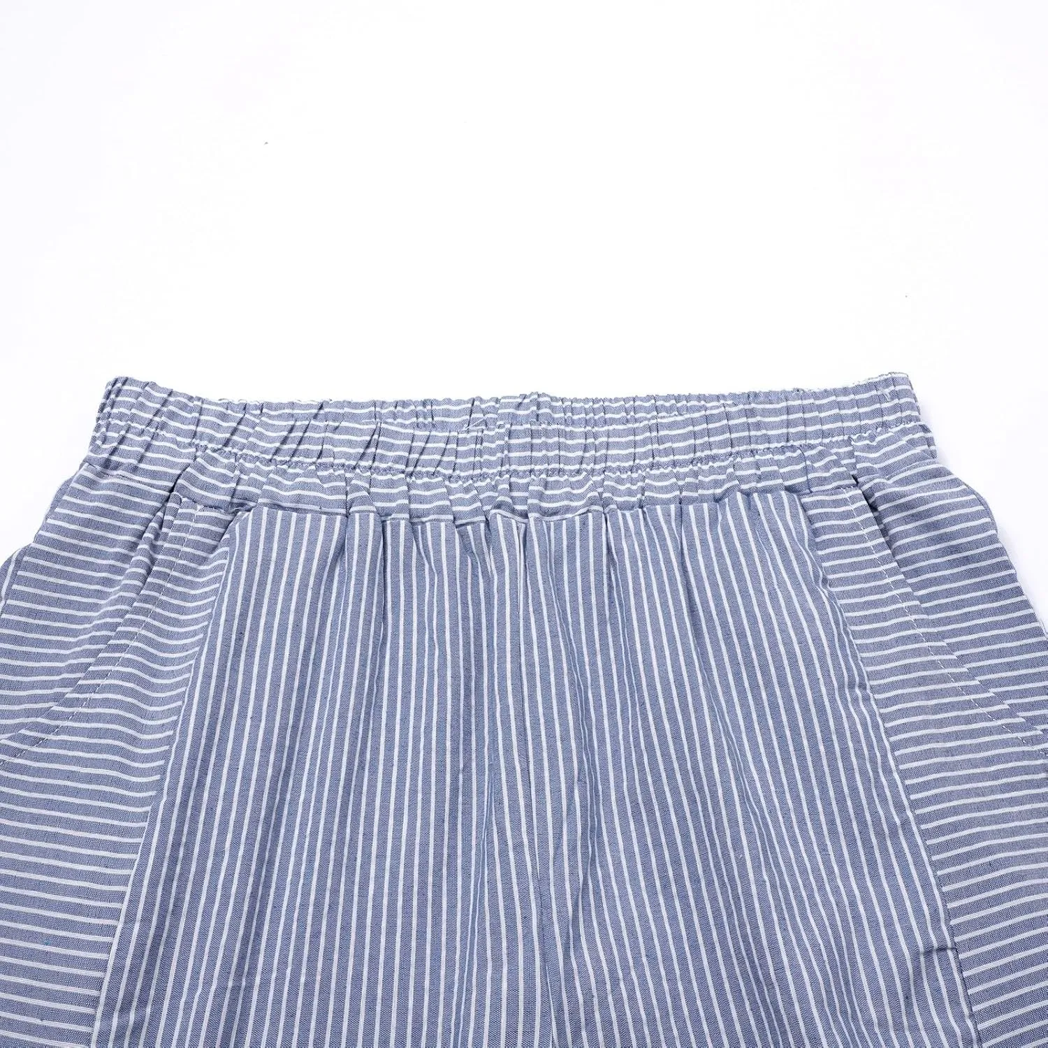 Plus Size Capris for Women Striped Floral Printed Cotton Linen Pants Lightweight Casual Trousers with Pockets