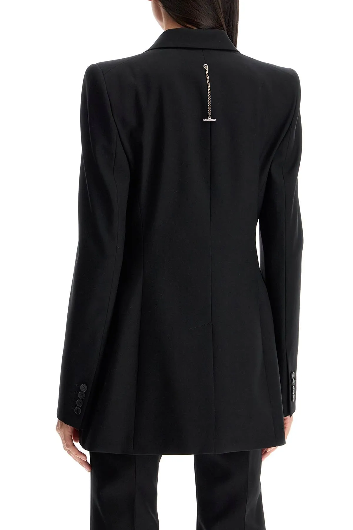 "gabardine jacket with chain