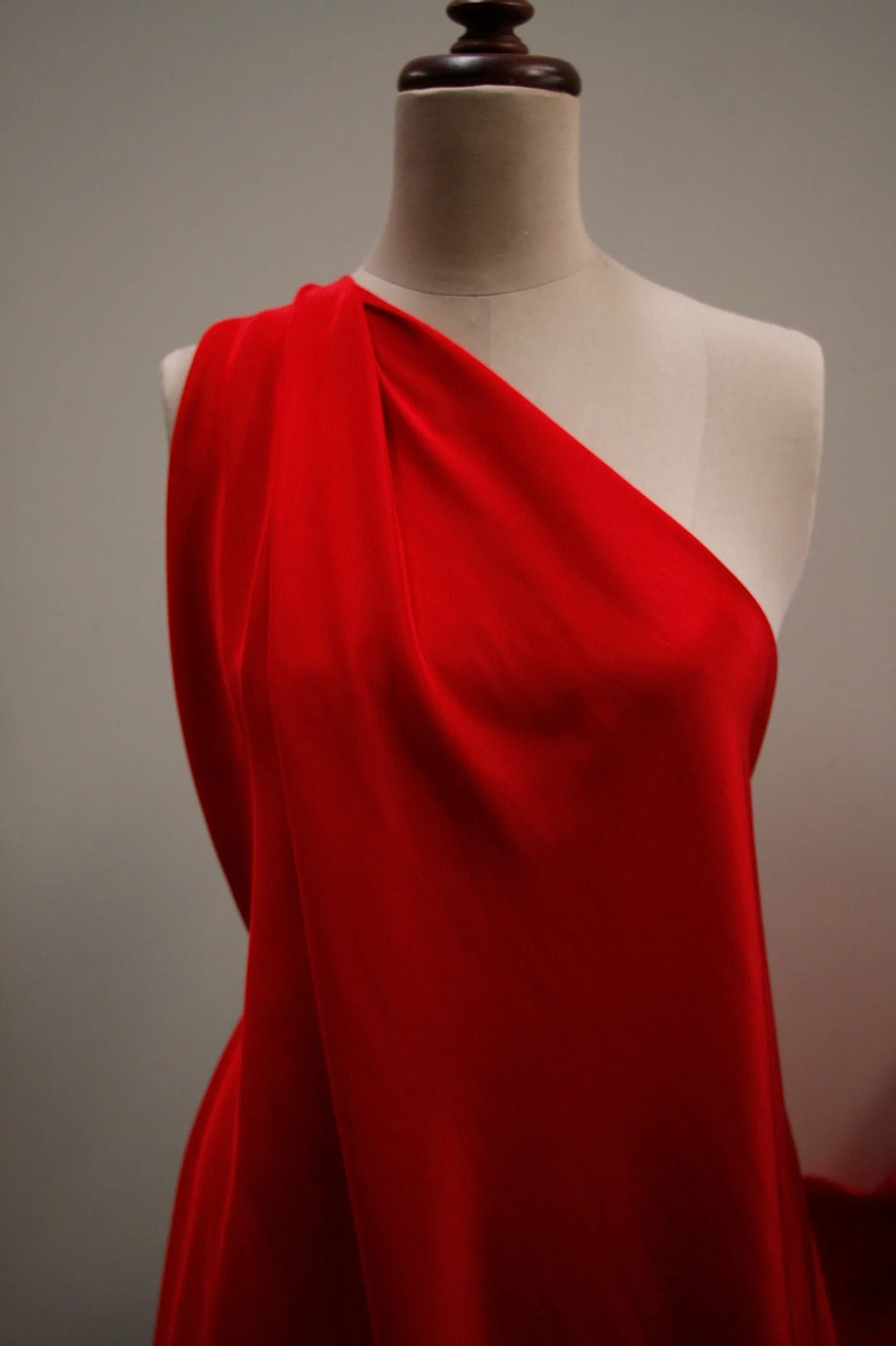 Silk Crepe De Chine - Poppy Red