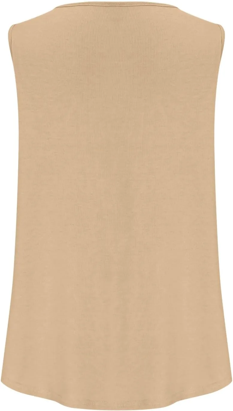 Tank Top for Women Trendy Square Neck Sleeveless Casual Tops Soft Loose Fit Workout Basic Summer Clothes 2025