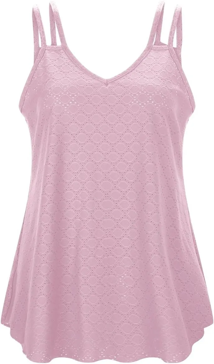 Women's New Summer Fashion V Neck Solid Color Sleeveless Casual Suspenders Small Vest Backless Top Women