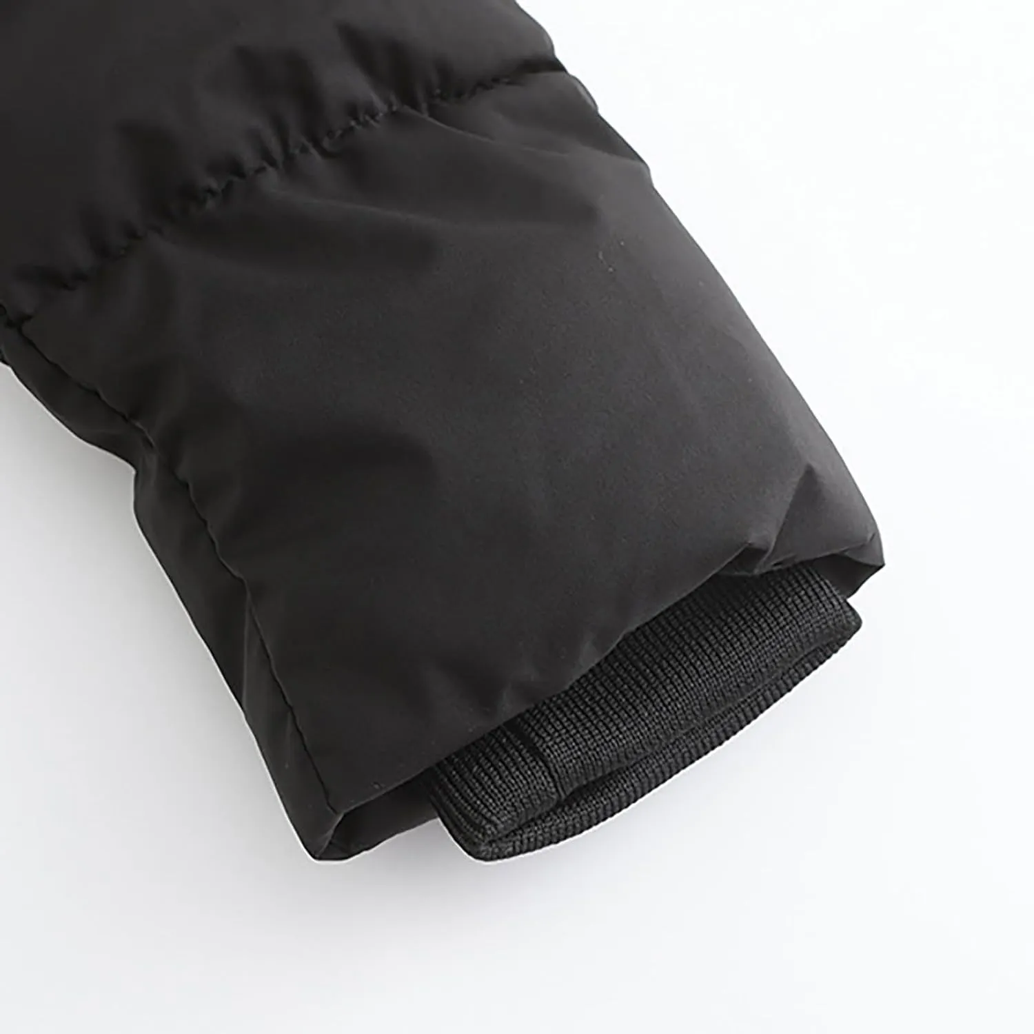 Women's Puffer Jacket Warm Zip Up Crop Down Jacket Thickened Quilted Parkas Faux Fur Removable Hood Outerwear Pockets