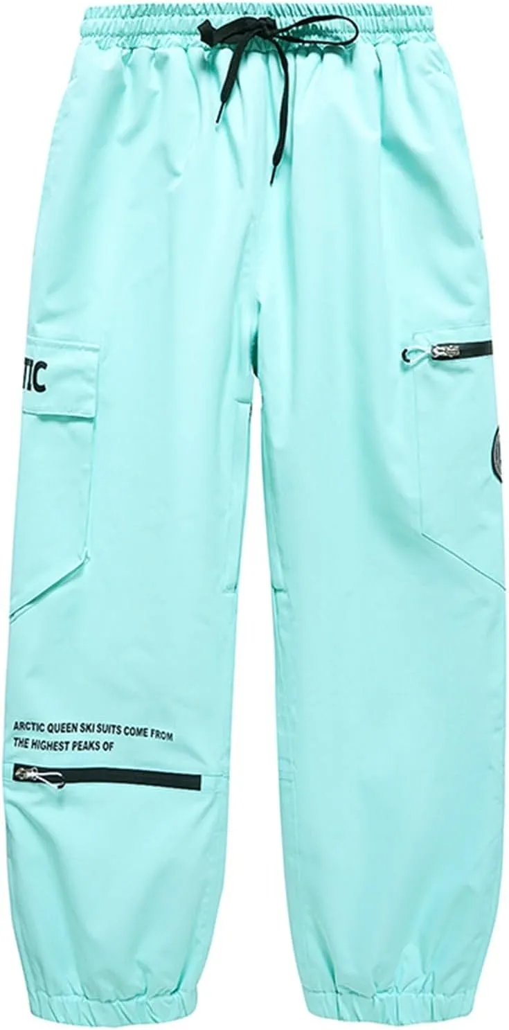 Women's Snow Hiking Pants Insulated Outdoor Snow Ski Pants Warm Winter Soft Shell with Pockets