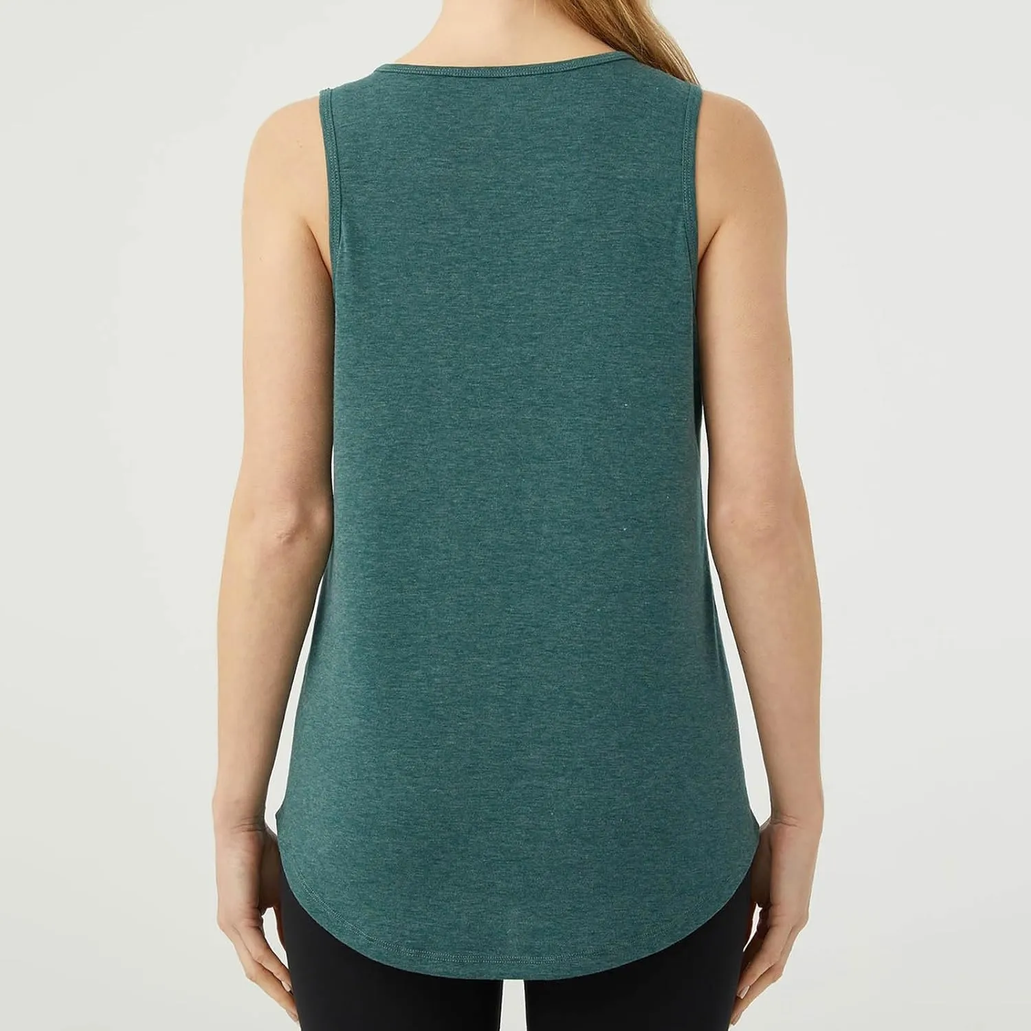 Women's Solid Quick Dry Sports Workout Tank Tops, Summer Lightweight Comfy Casual Undershirt with Irregular Ruffle Hem
