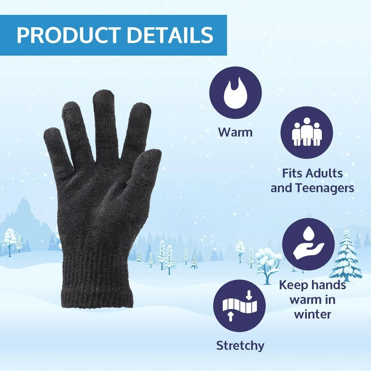 Yacht & Smith Wholesale Beanie and Glove Winter Bulk Kit, Kids Adults Bulk Sets, Homeless Donation Shelters