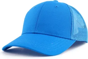 Youth Size Kid's Cotton Twill 6 Panel Trucker Mesh Baseball Cap